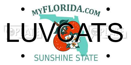 LUVCATS Florida License Plate