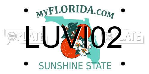 LUVI02 Florida License Plate