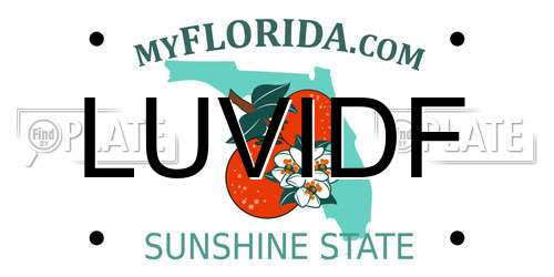 LUVIDF Florida License Plate