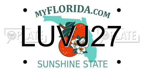 LUVJ27 Florida License Plate