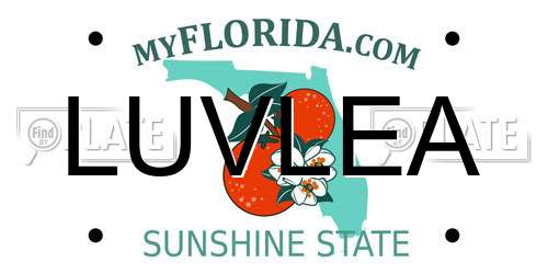 LUVLEA Florida License Plate