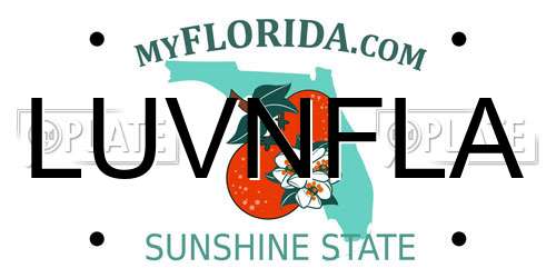 LUVNFLA Florida License Plate