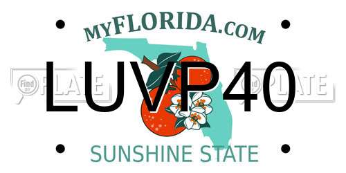 LUVP40 Florida License Plate