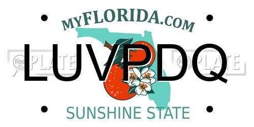 LUVPDQ Florida License Plate
