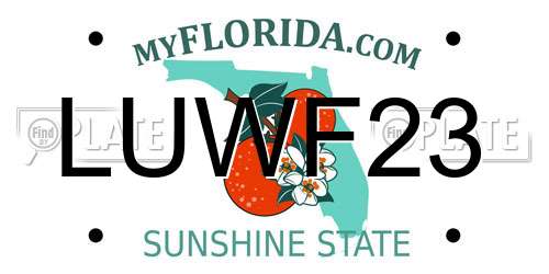 LUWF23 Florida License Plate