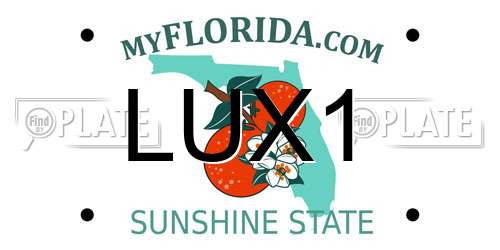 LUX1 Florida License Plate