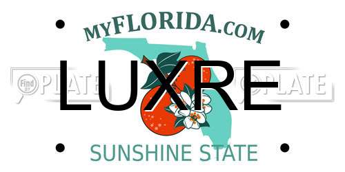 LUXRE Florida License Plate