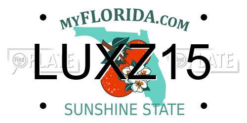 LUXZ15 Florida License Plate