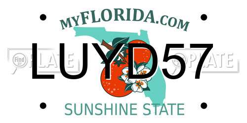 LUYD57 Florida License Plate