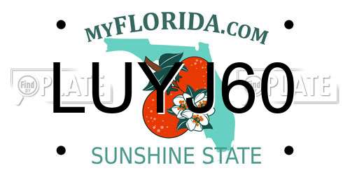 LUYJ60 Florida License Plate