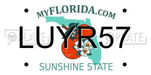 LUYR57 Florida License Plate