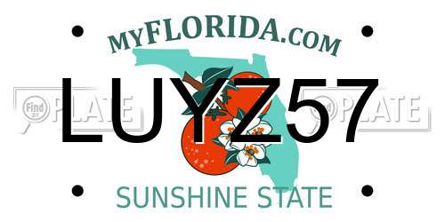 LUYZ57 Florida License Plate