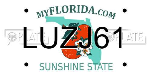 LUZJ61 Florida License Plate