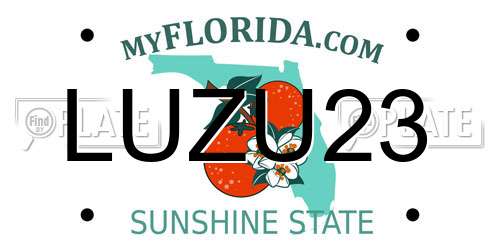 LUZU23 Florida License Plate