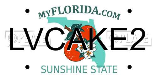 LVCAKE2 Florida License Plate