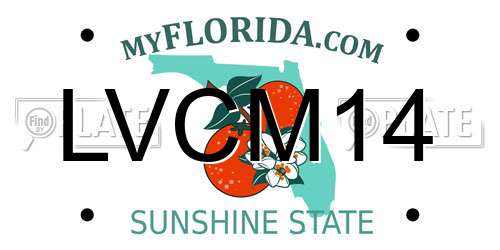LVCM14 Florida License Plate