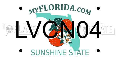 LVCN04 Florida License Plate