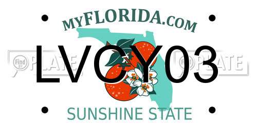 LVCY03 Florida License Plate