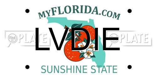 LVDIE Florida License Plate
