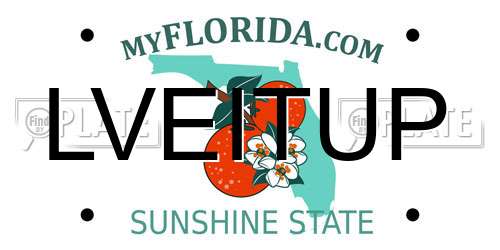 LVEITUP Florida License Plate