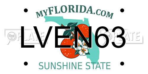 LVEN63 Florida License Plate