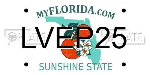 LVEP25 Florida License Plate