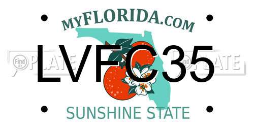 LVFC35 Florida License Plate