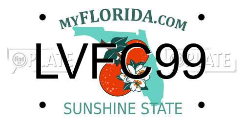 LVFC99 Florida License Plate