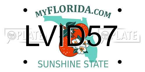 LVID57 Florida License Plate