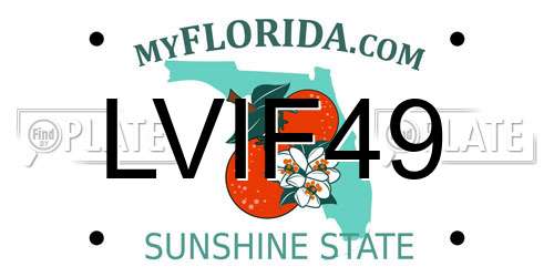 LVIF49 Florida License Plate