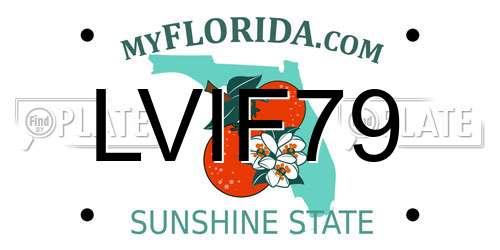 LVIF79 Florida License Plate