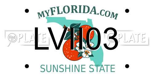LVII03 Florida License Plate