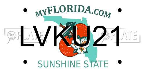LVKU21 Florida License Plate