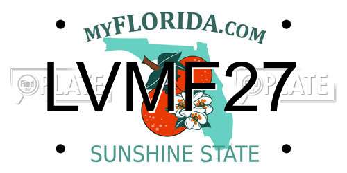 LVMF27 Florida License Plate