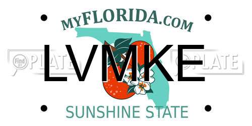 LVMKE Florida License Plate
