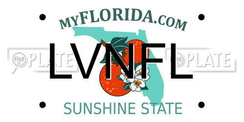LVNFL Florida License Plate