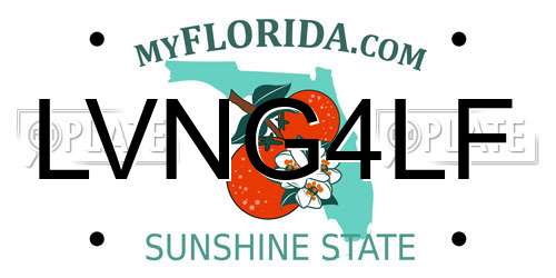 LVNG4LF Florida License Plate