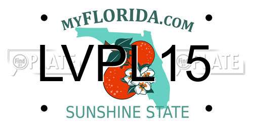 LVPL15 Florida License Plate
