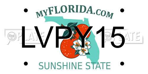 LVPY15 Florida License Plate