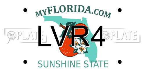 LVR4 Florida License Plate
