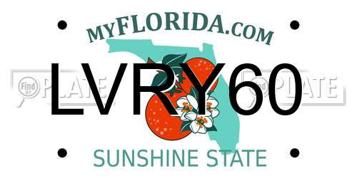 LVRY60 Florida License Plate