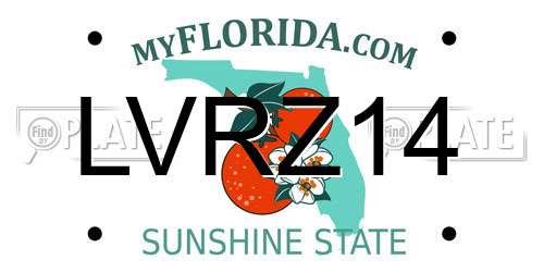 LVRZ14 Florida License Plate