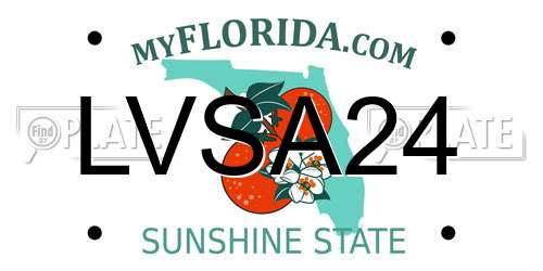 LVSA24 Florida License Plate