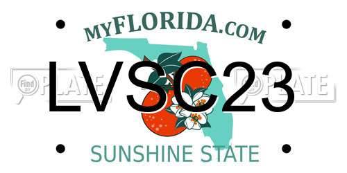 LVSC23 Florida License Plate