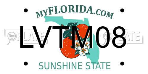 LVTM08 Florida License Plate