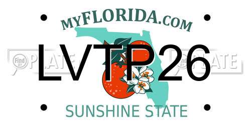 LVTP26 Florida License Plate