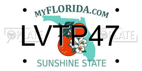 LVTP47 Florida License Plate