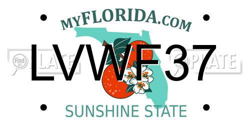 LVWF37 Florida License Plate
