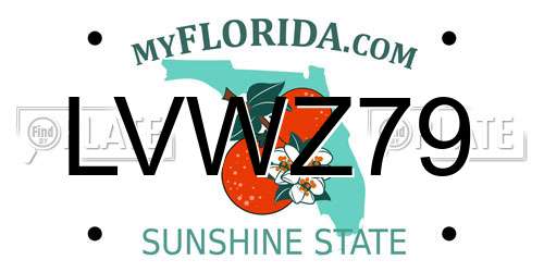 LVWZ79 Florida License Plate