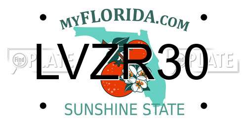 LVZR30 Florida License Plate